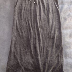 Catalina grey velvet maxi skirt medium